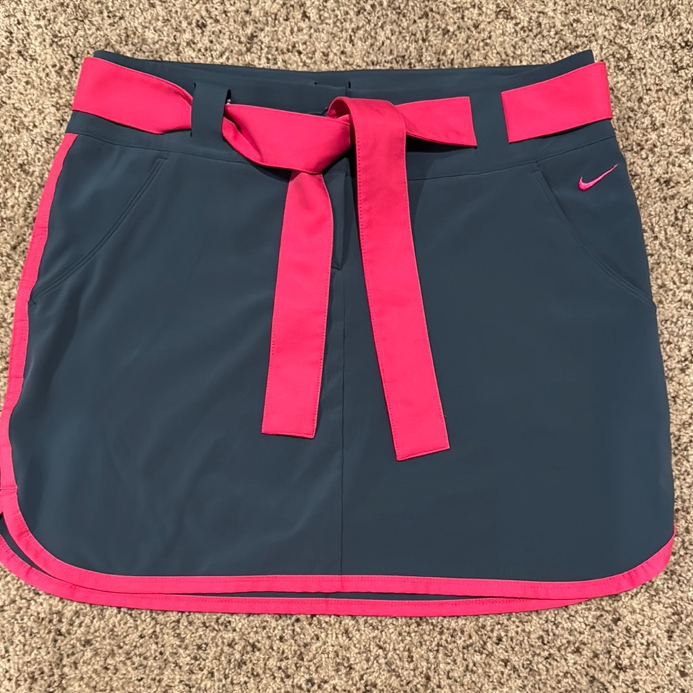 Nike Dark Gray and Pink Skirt